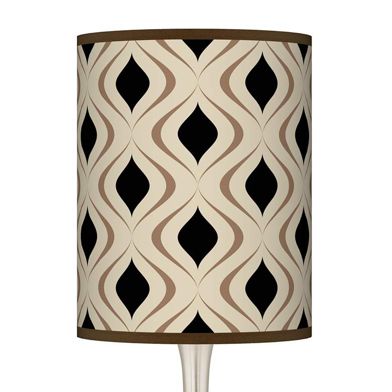Image 3 Oyster Gray Retro Lattice Giclee Modern Droplet Table Lamp more views