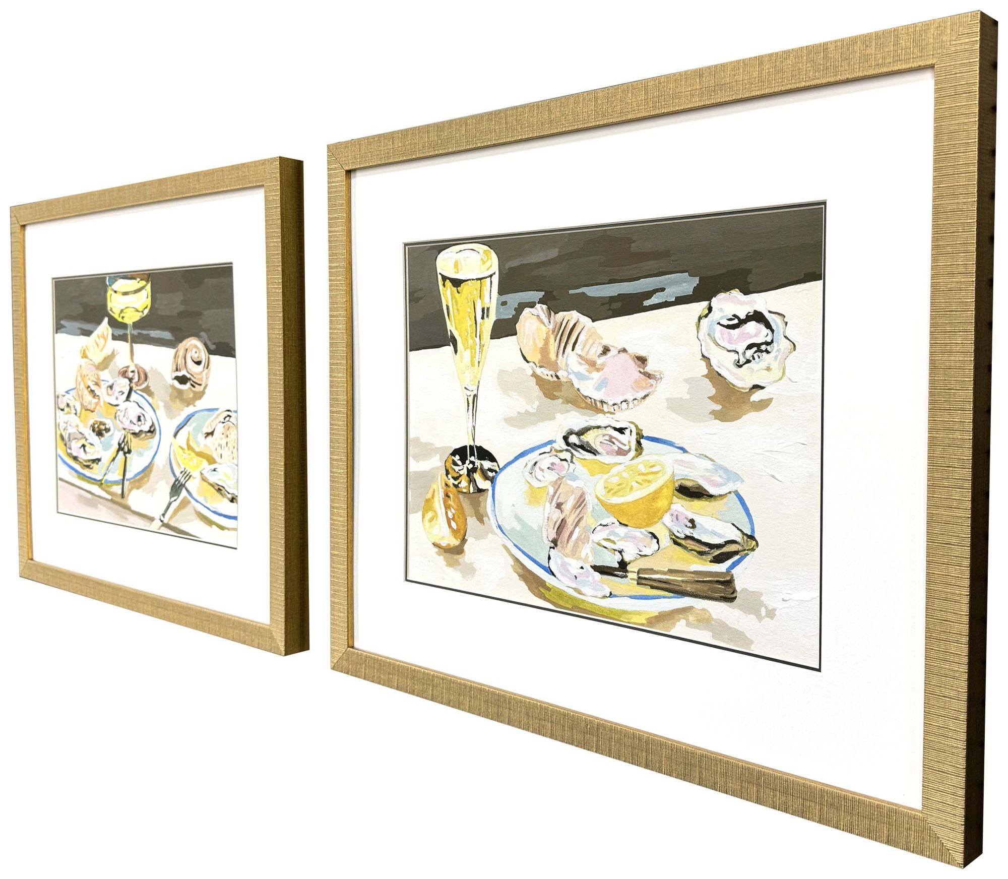 Image 2 Oyster Indulgence 24"W x 20"H Framed Art Set of 2 more views