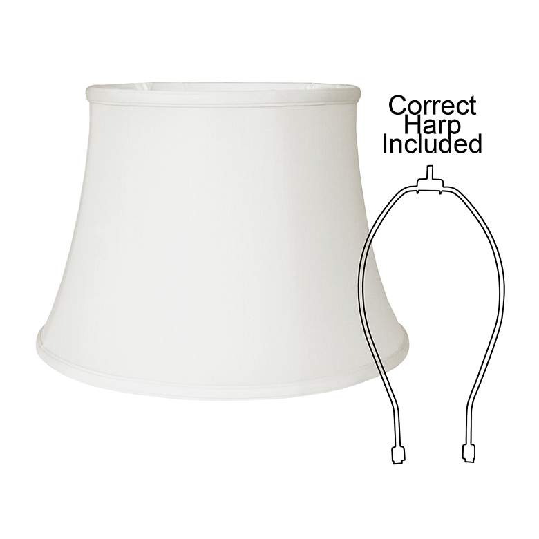 Image 3 Oyster No Hug English Bell Lamp Shade 11.5x17x11.5 (Spider) more views