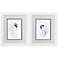 Oyster Shell 9"W x 11"H Framed Art Set of 2
