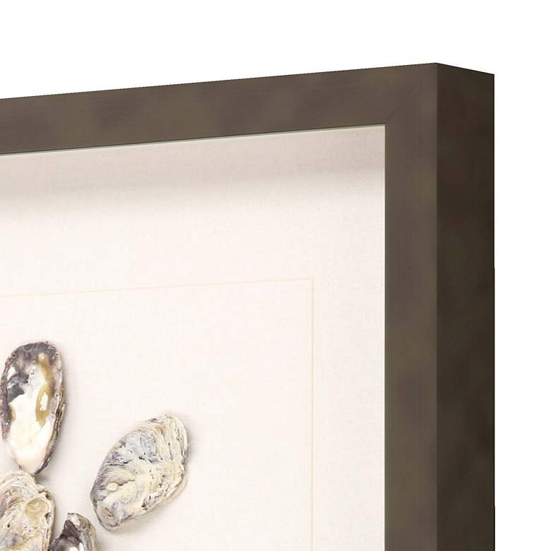 Image 2 Oyster Shell I 22" Square Mixed Media Shadow Box Framed Wall more views
