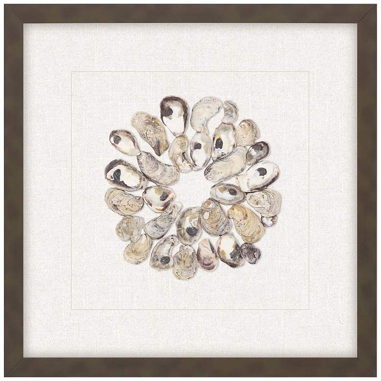 Image 1 Oyster Shell II 22" Square Shadow Box Framed Wall