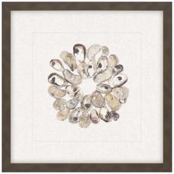 Oyster Shell II 22&quot; Square Shadow Box Framed Wall