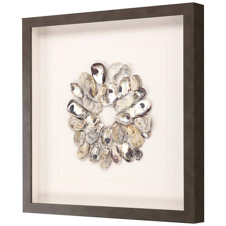 Image 3 Oyster Shell II 22" Square Shadow Box Framed Wall more views