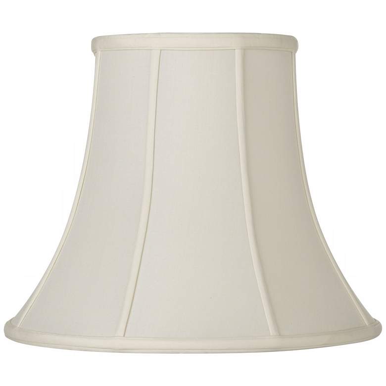 Image 1 Oyster Silk Bell Lamp Shade 9x18x13.5 (Spider)
