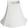 Oyster White Fancy Bottom Bell Square Shade 8x18x13 (Spider)