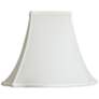 5_Oyster White Fancy Bottom Bell Square Shade 8x18x13 (Spider) more views