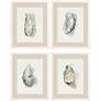 Oysters on the Bay 27"H 4-Piece Giclee Framed Wall Art Set
