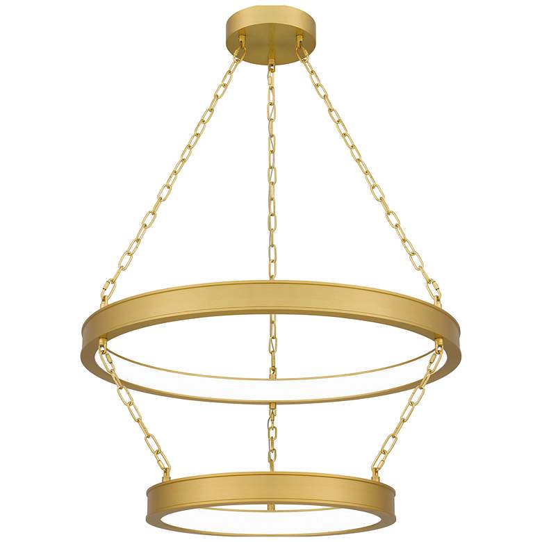 Image 1 Ozara Integrated LED Antique Brass Pendant Light