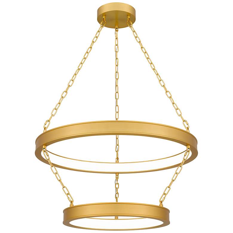 Image 1 Ozara Integrated LED Antique Brass Pendant Light