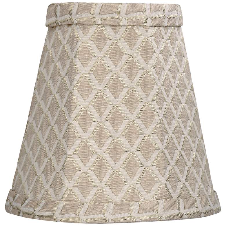 Image 1 Ozark Beige Round Lamp Shade 3x5x5 (Clip-On)