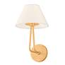 Thumbnail2 of Ozias 13 3/4" High Vintage Gold Leaf Wall Sconce more views