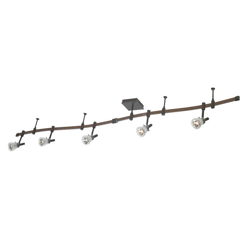 Image 1 Ozone Collection Five Light Bronze Track Kit
