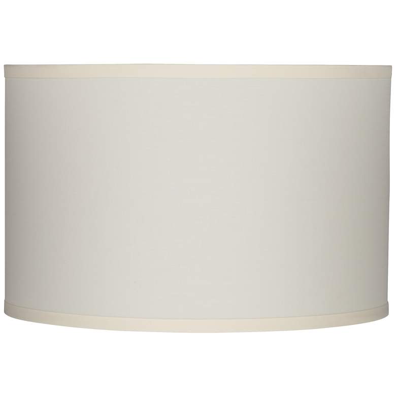 Image 1 P1229 - 15x15x9.5 inchH Clay Sandstone Linen Drum Shade