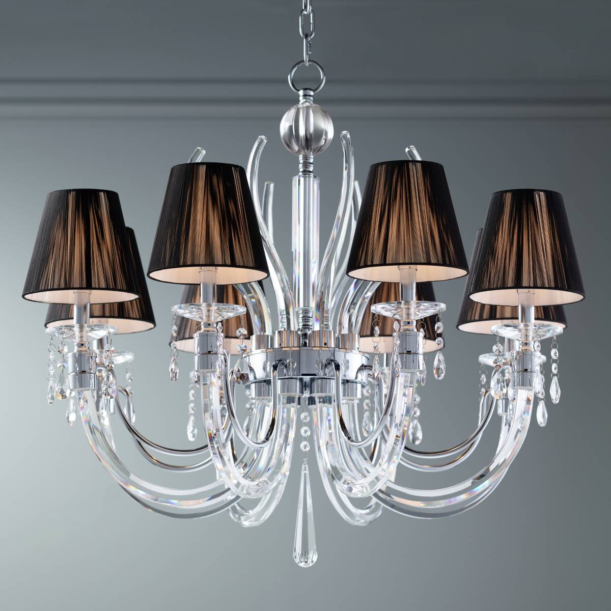 Black, Crystal, Chandeliers | Lamps Plus