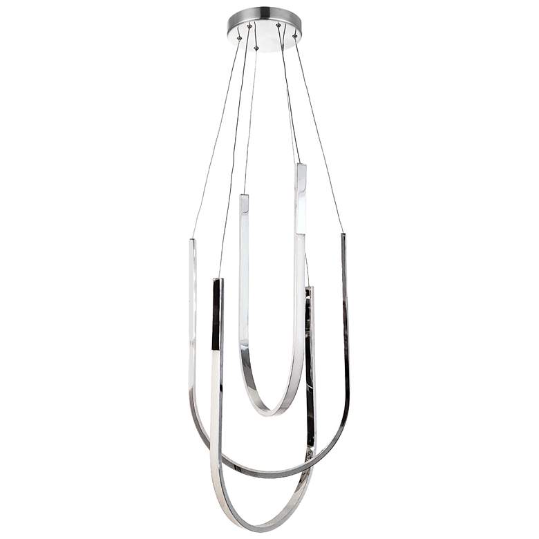 Image 1 Pacari 16"W Polished Chrome 54W Pendant With White Silicone Diffuser