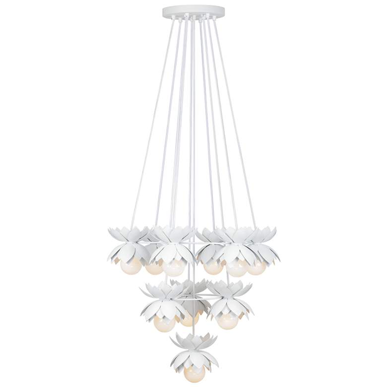 Image 1 Pacha 10-Light Chandelier in White Cashmere by Breegan Jane