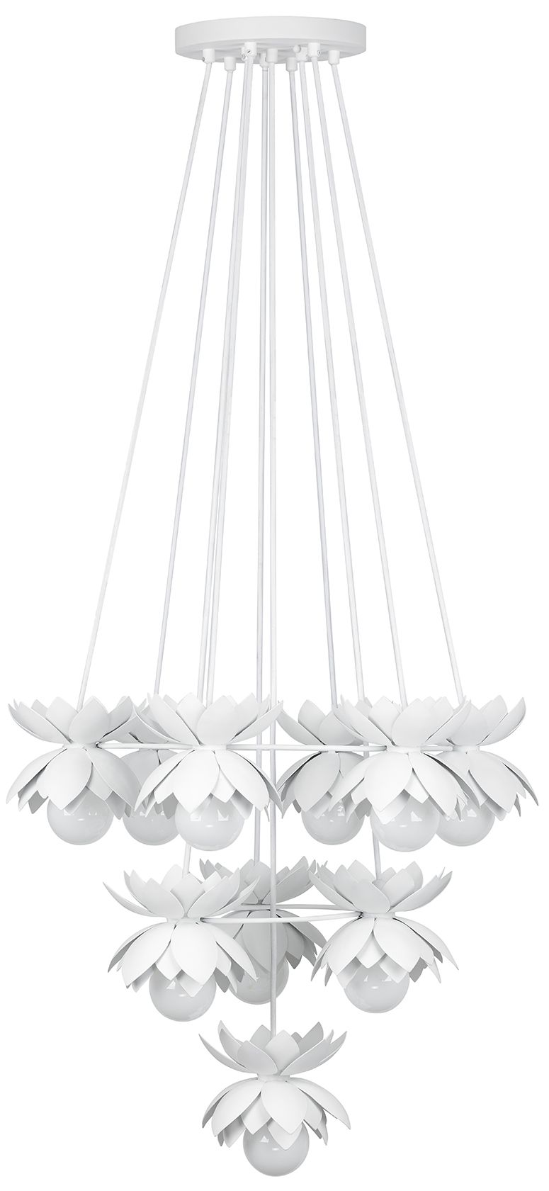 Image 2 Pacha 10-Light Chandelier in White Cashmere by Breegan Jane more views