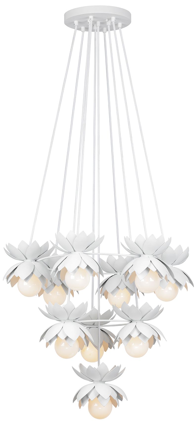 Image 3 Pacha 10-Light Chandelier in White Cashmere by Breegan Jane more views