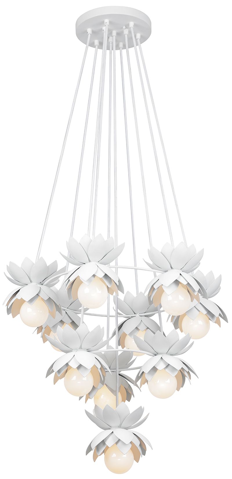 Image 4 Pacha 10-Light Chandelier in White Cashmere by Breegan Jane more views