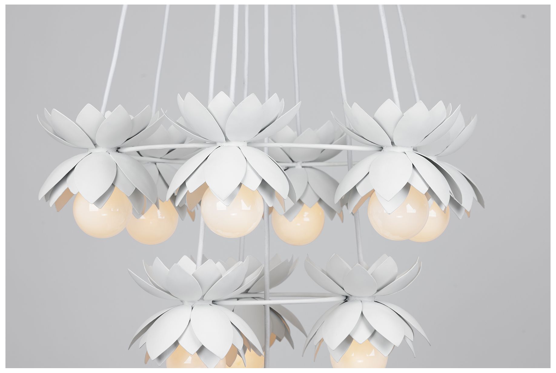 Image 5 Pacha 10-Light Chandelier in White Cashmere by Breegan Jane more views
