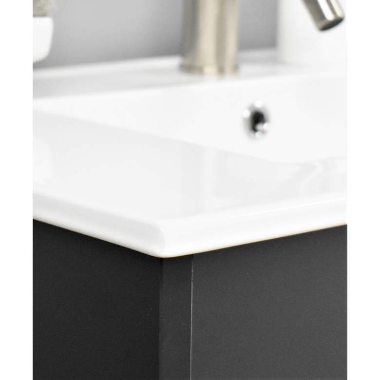 Image 3 Pacific 30 inch Wide Ceramic Top Black 2-Door Single Sink Vanity more views