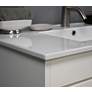 Pacific 36" Wide Ceramic Top White 2-Door Single Sink Vanity