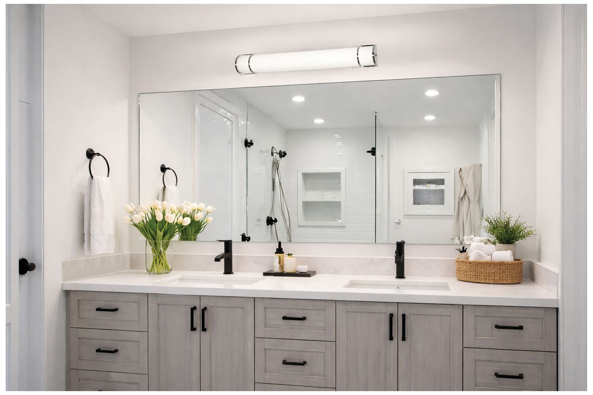Image 2 Pacific 36" Wide Satin Nickel LED Vanity Light more views