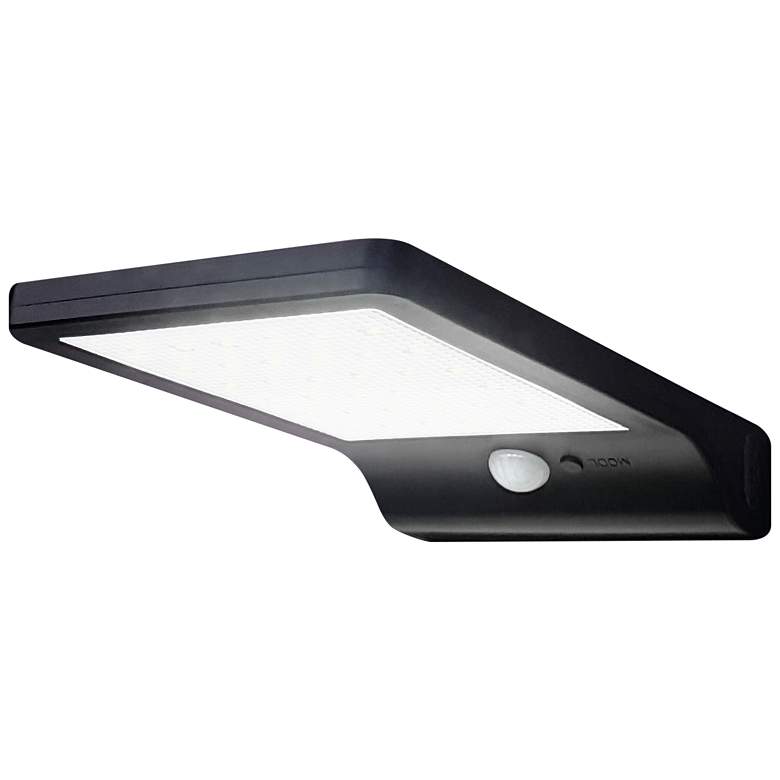 Image 1 Pacific Accents 7 inchH Black Solar LED Outdoor Flood Light