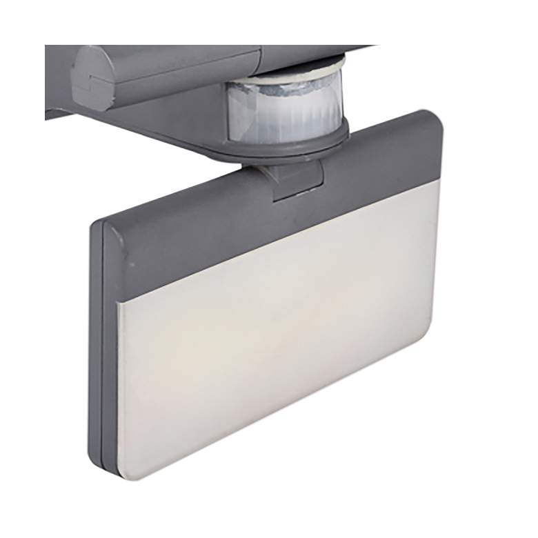 Image 2 Pacific Accents 7 inchH Gray Solar LED Outdoor Flood Light more views