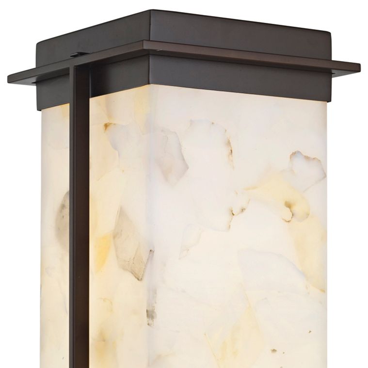 Image 2 Pacific Alabaster Rocks 18"H Bronze LED Outdoor Post Light more views