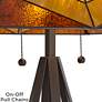 4_Pacific Coast 30 1/2" Tiffany-Style Amber Glass Pull Chain Table Lamp more views
