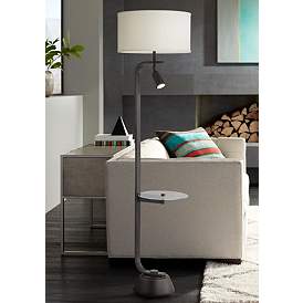 Image1 of Pacific Coast 67" Othello Glass Table Floor Lamp with Reading Light