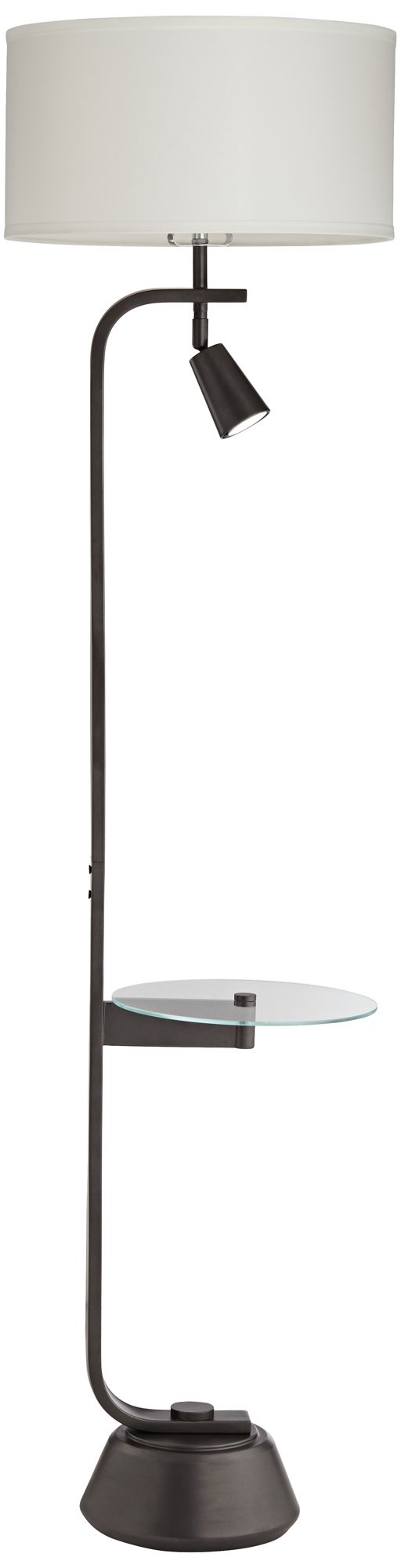 Pacific Coast 67" Othello Glass Table Floor Lamp with Reading Light