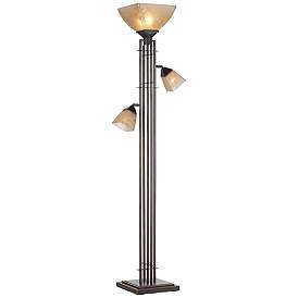 Image3 of Pacific Coast City Lines 72" Bronze 3-Light Torchiere Floor Lamp more views