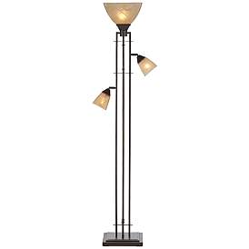 Image4 of Pacific Coast City Lines 72" Bronze 3-Light Torchiere Floor Lamp more views