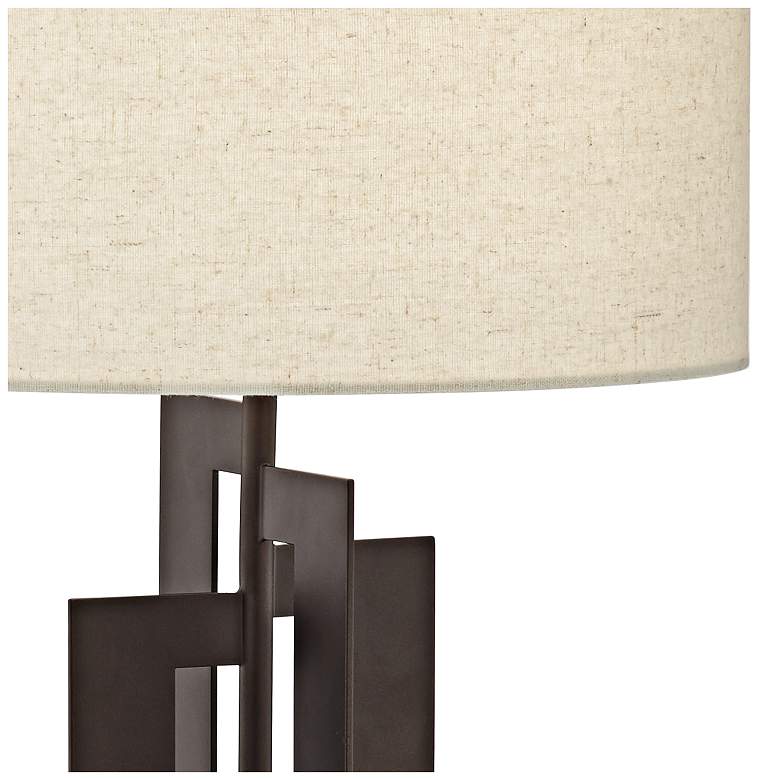 Image 2 Pacific Coast Deville 25" Bronze Geometric Metal Table Lamp more views