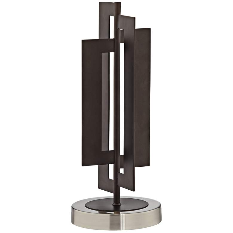 Image 3 Pacific Coast Deville 25" Bronze Geometric Metal Table Lamp more views