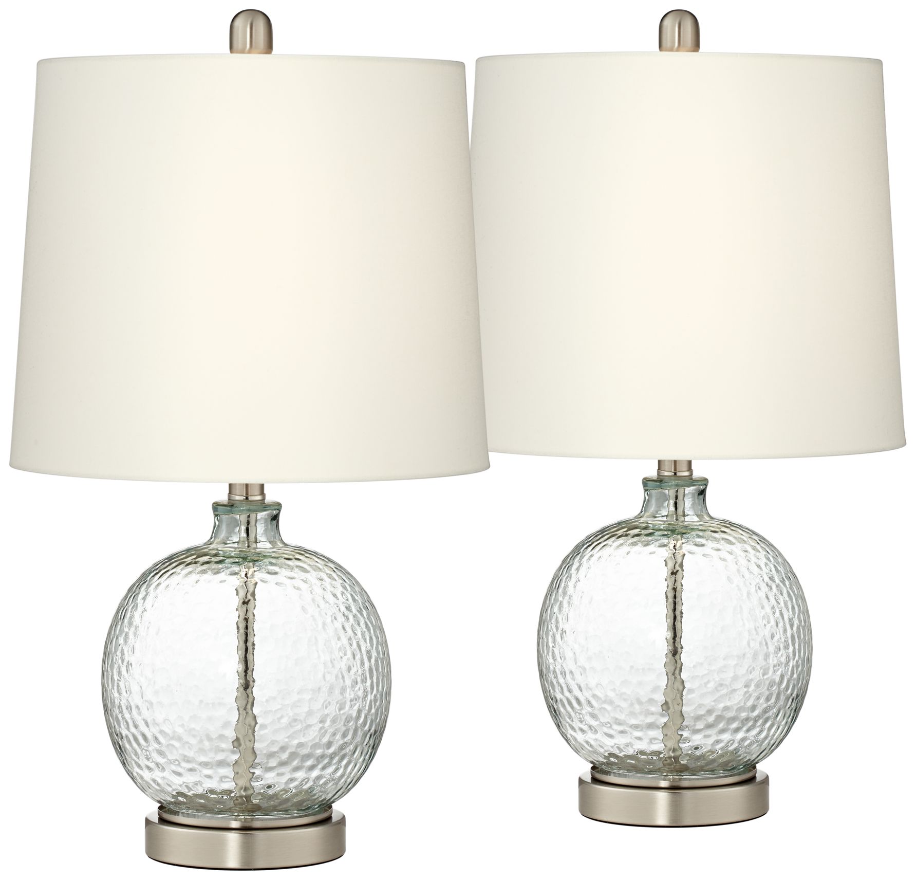 Pacific Coast Lighting 23 1/2" Clear Glass Table Lamps Set of 2