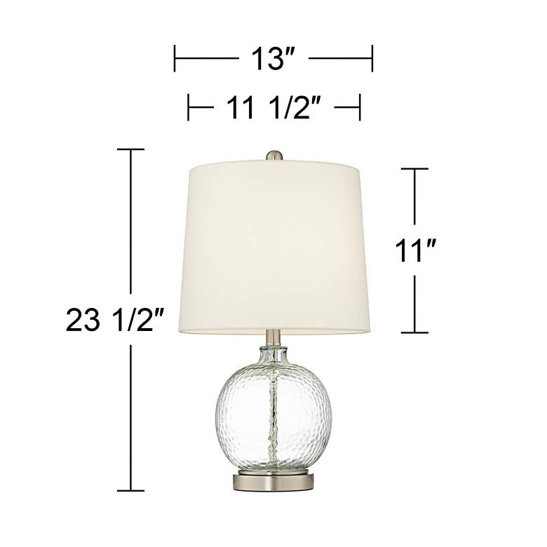 Pacific Coast Lighting 23 1/2" Clear Glass Table Lamps Set of 2