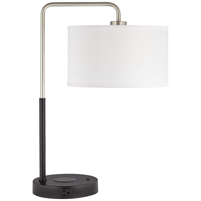 Image 1 Pacific Coast Lighting 23 inch Outlet USB and Wireless Charger Table Lamp