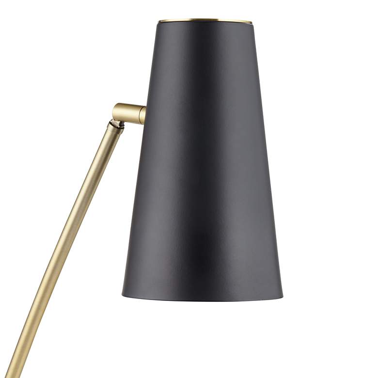 Image 3 Pacific Coast Lighting 24 inch Modern Brass and Black USB Desk Lamp more views