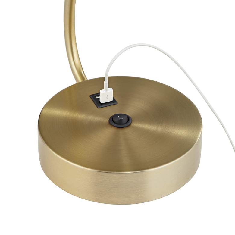 Image 6 Pacific Coast Lighting 24 inch Modern Brass and Black USB Desk Lamp more views