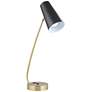 Pacific Coast Lighting 24" Modern Brass and Black USB Desk Lamp