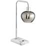 2_Pacific Coast Lighting 24" Modern Offset Arm Smoke Glass Table Lamp