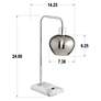 7_Pacific Coast Lighting 24" Modern Offset Arm Smoke Glass Table Lamp more views
