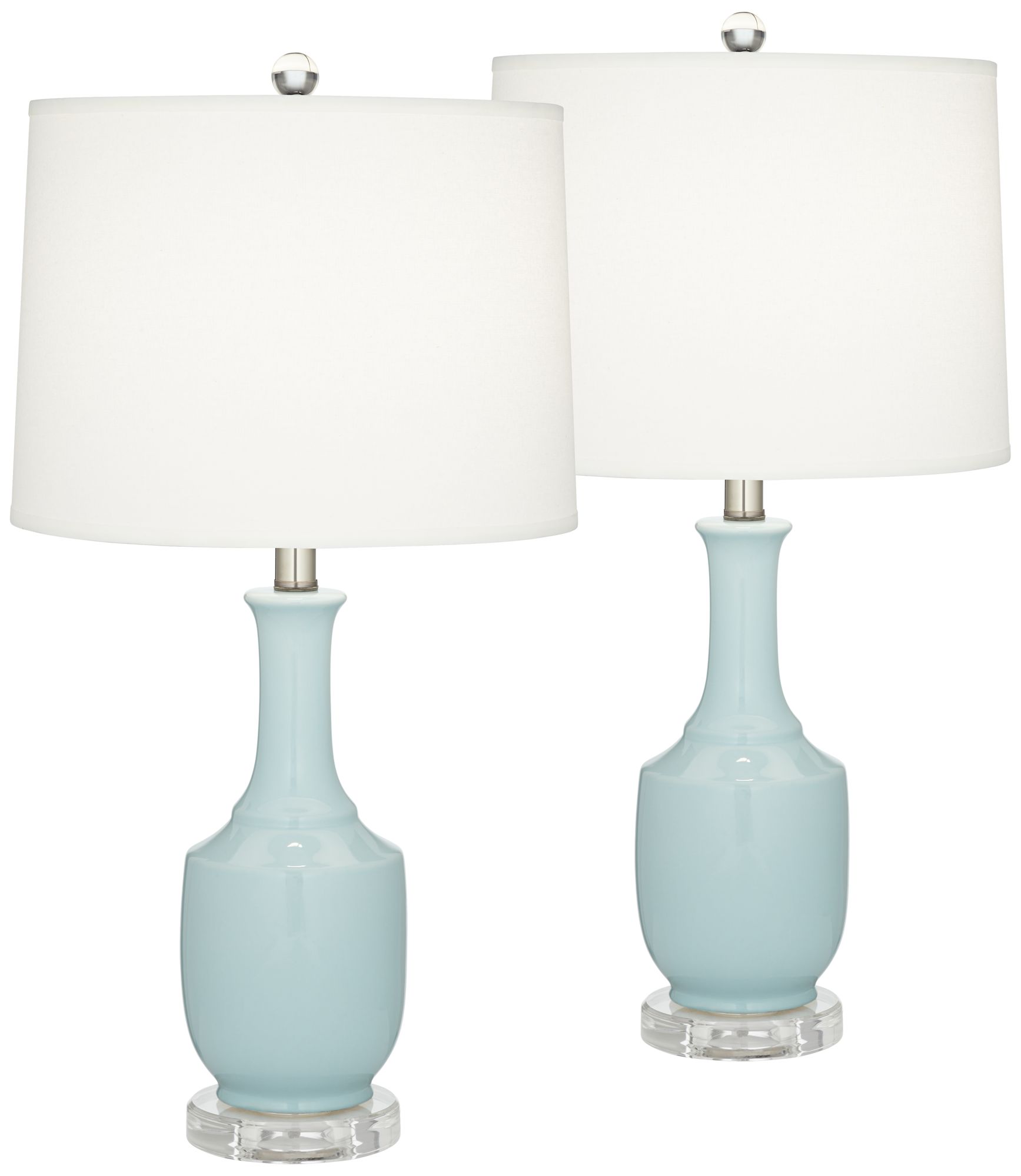 Pacific Coast Lighting 26 1/2" Ocean Blue Ceramic Table Lamps Set of 2