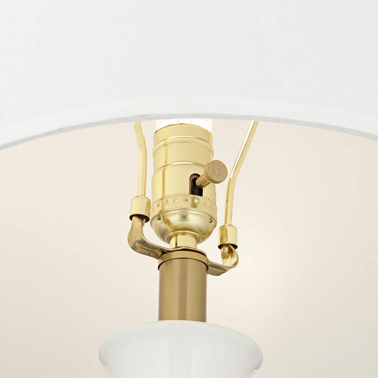 Image 5 Pacific Coast Lighting 26 1/2" White Ceramic Table Lamps Set of 2 more views