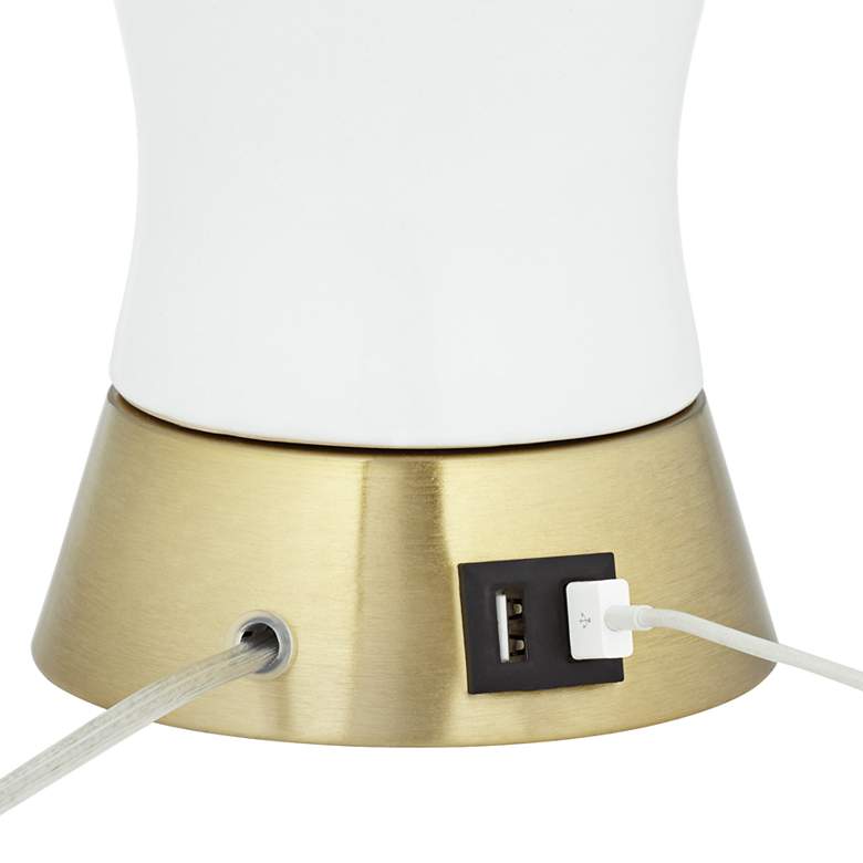 Image 6 Pacific Coast Lighting 26 1/2" White Ceramic Table Lamps Set of 2 more views