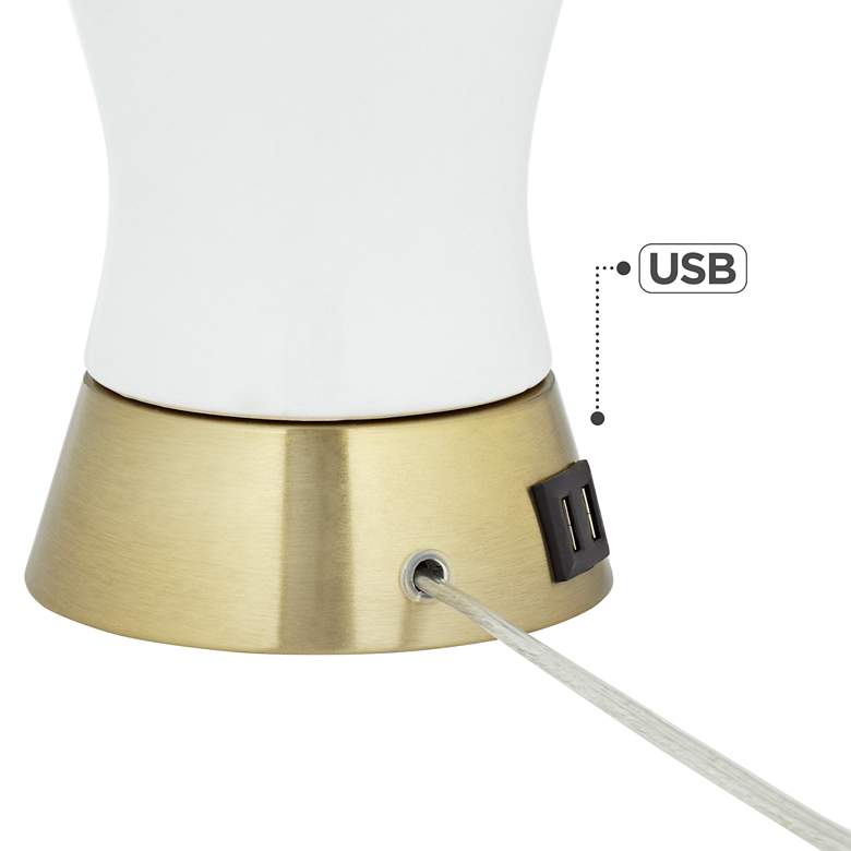 Image 7 Pacific Coast Lighting 26 1/2" White Ceramic Table Lamps Set of 2 more views
